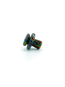 Lid Glass - V2 Lidcycler Rainbow Dab Rig + Cap + Pearls