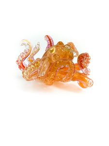 78 Glass - Rig - Light Salmon and Pink Octopus