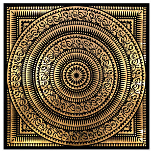 Cryptik - Gold Foil Bandana (Framed)