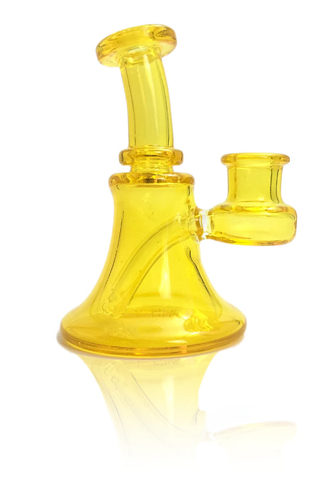 Heliox - Dab Rig - Terps - (Clear) Yellow - 14 mm Female - Banger Hanger