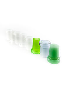 Kovacsglass - 14mm. to 10mm. joint size adapters - Bright green
