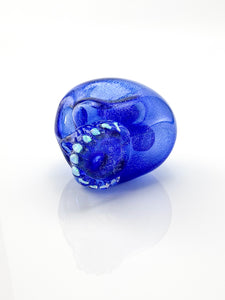 Carstenglass10 - Blue Dichro Medium Skull Shredder
