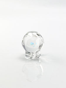 OTP One Trick Pony Glass - Clear Faceted Spinner Cap With Encased Opal V2