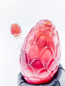 Whitney Harmon Glass  - Carved Dragon Egg - Fire