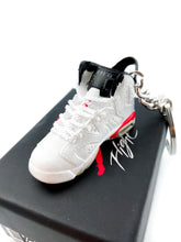 Mini Air Jordan 6 (VI) Original  OG White / Infra Red Replica Keychain