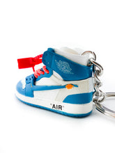 Mini Off-White™ x Air Jordan 1 Retro High White/Dark Powder Blue Replica Keychain