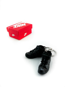 Mini Nike Air More Uptempo x Supreme 'Black' Replica Keychain