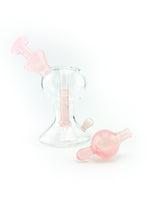 Lid Glass - The Recessed Layback Rig - Bubble Cap - Pink/Yellow