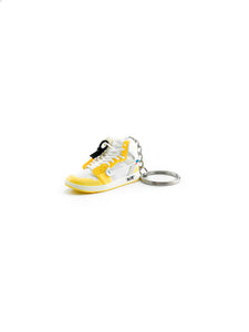 Mini Off-White™ x Air Jordan 1 Retro High Canary Yellow Replica Keychain