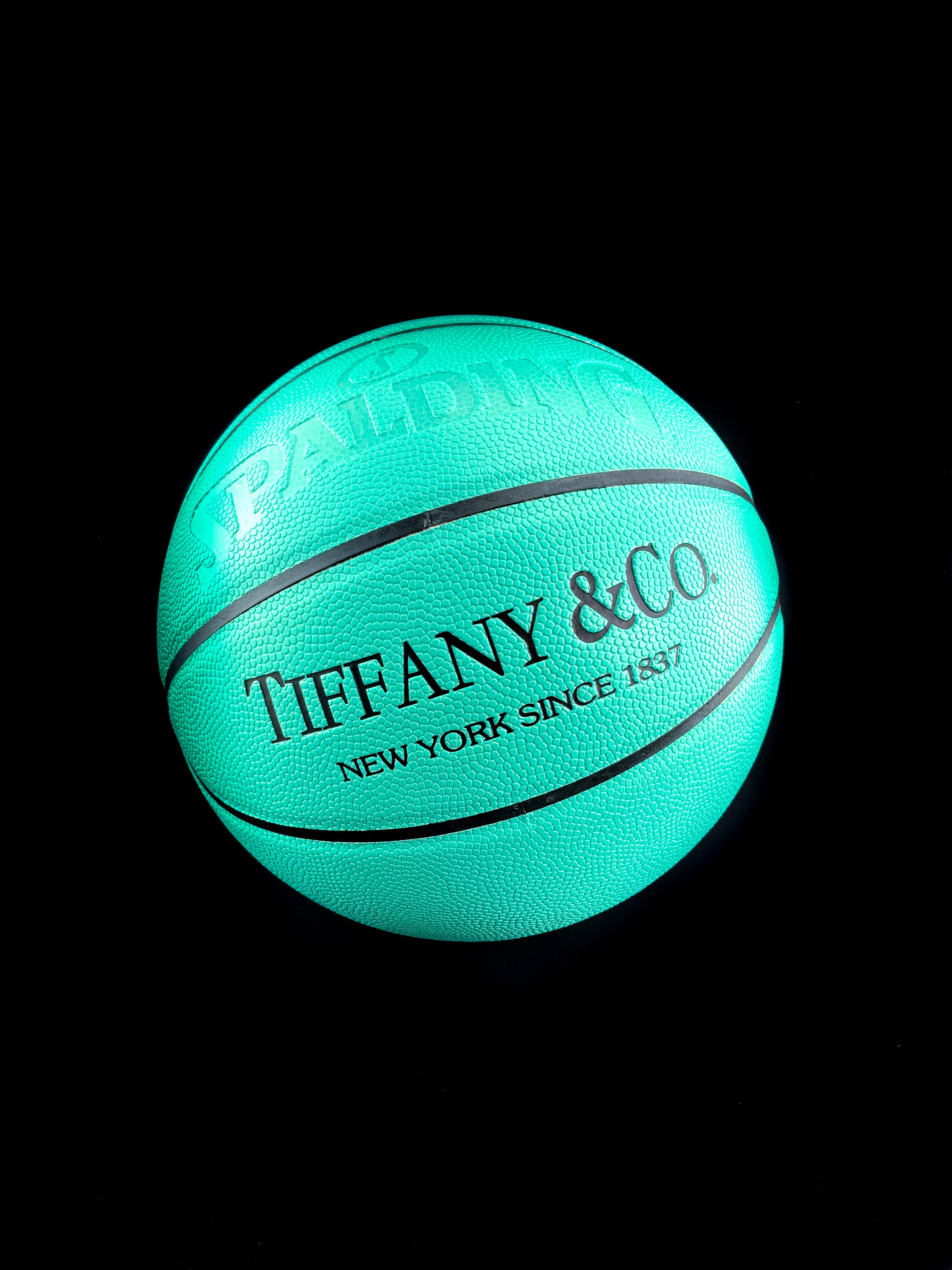 New York, USA. 06th Dec, 2019. Custom Tiffany and Spalding basketballs are  on display and for sale at The Tiffany Men's Pop-Up Shop on Friday,  December 06, 2019 in New York City.