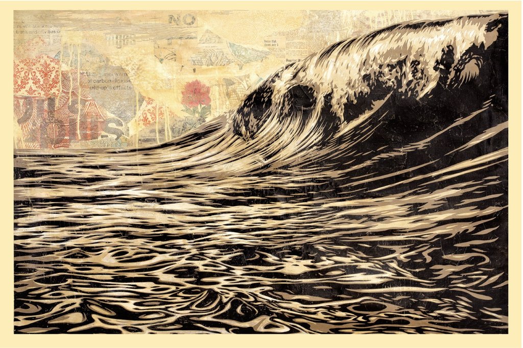 Shepard Fairey - Dark Wave Lithograph